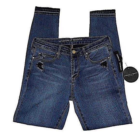 Articles Of Society NWT Distressed Ankle Skinny Jeans - Picture 1 of 14